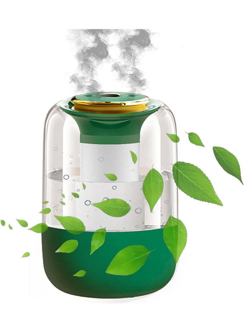 Arabest 2L Humidifiers for Bedroom with Night Light, Cool Mist Humidifier for Home, Quiet Operation with 360° Rotation- 2 Filter Sponge, USB Plug,for Home, Office, for 20-40 ㎡ (Green) - Image 1
